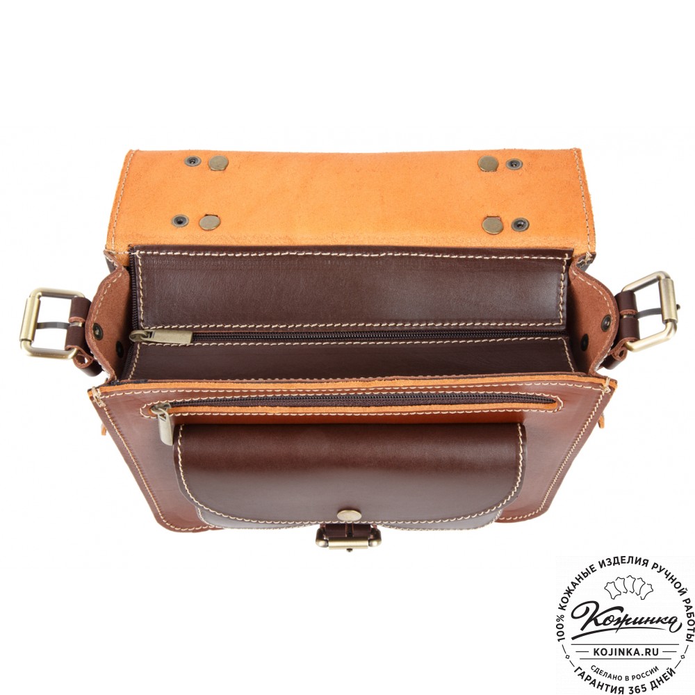 Кожаная  сумка "Виктория" (коричневая)